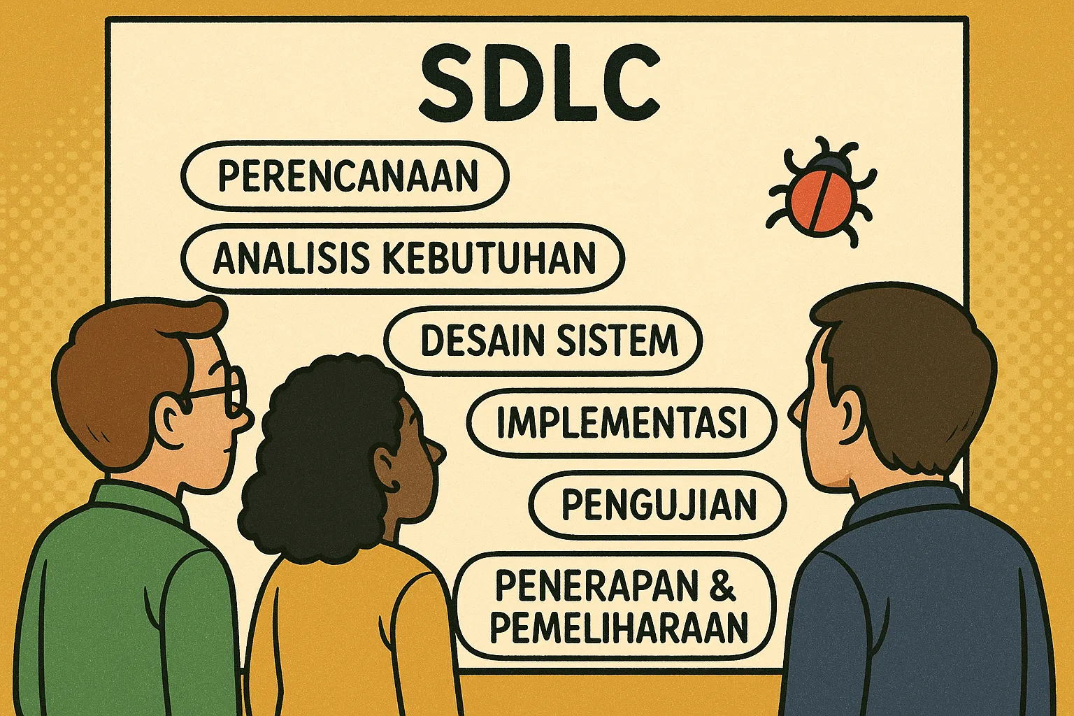 Ilustrasi Pengembangan Aplikasi Menggunakan SDLC