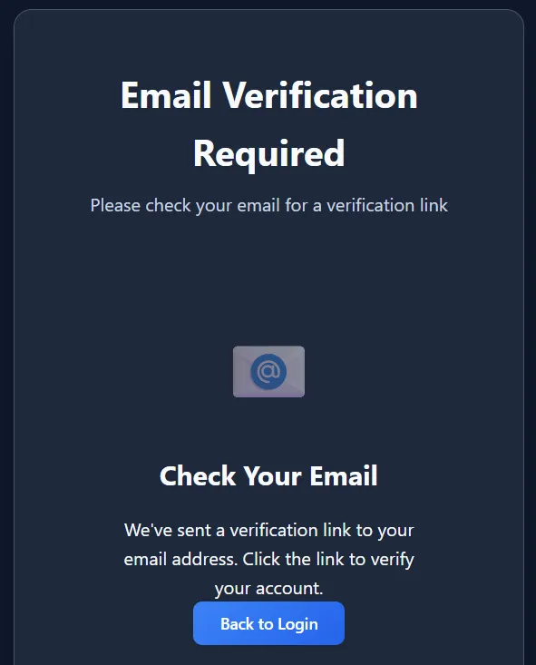 Aplikasi Meminta Verifikasi Email
